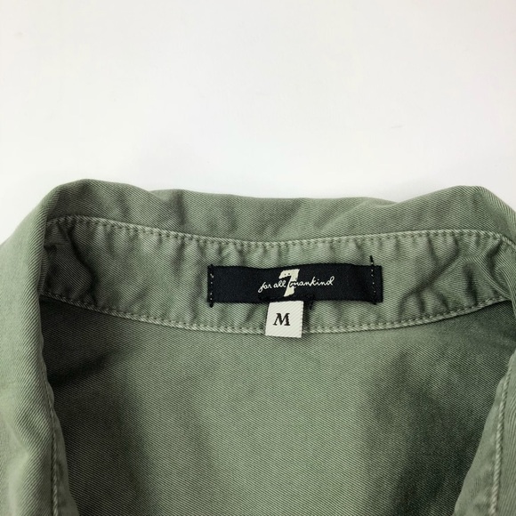 ❤️SOLD❤️ 7 For All Mankind Olive Military Romper - Picture 6 of 8